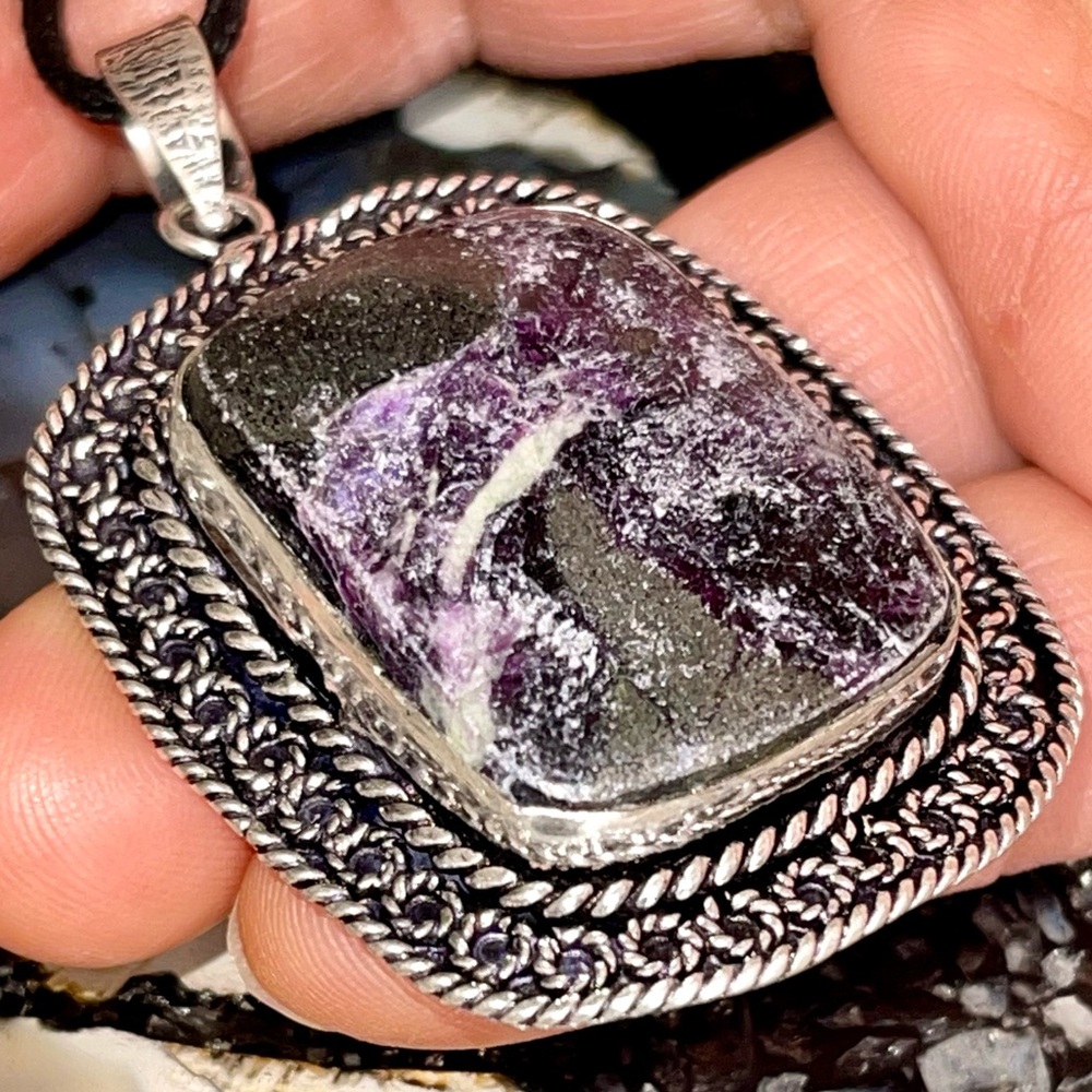 Purple Charoite Pendant 2 1/2”